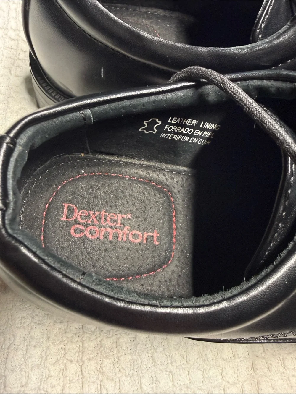 Dexter Comfort  Black Leather Lace-Up Shoes